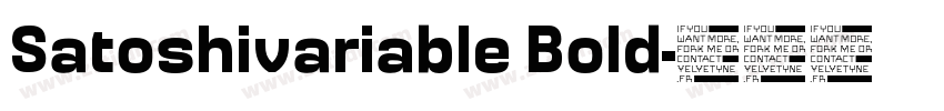 Satoshivariable Bold字体转换